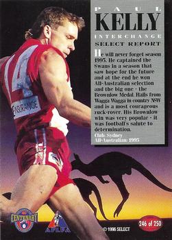1996 Select AFL #246 Paul Kelly Back